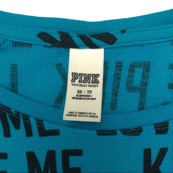 NWOT | PINK | TEAL LOVE ME CALL ME KISS ME TEE - Picture 4 of 7